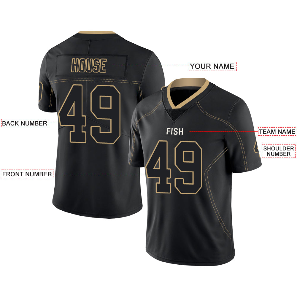 Custom New York Giants Stitched American Football Jerseys Personalize Birthday Gifts Black Jersey