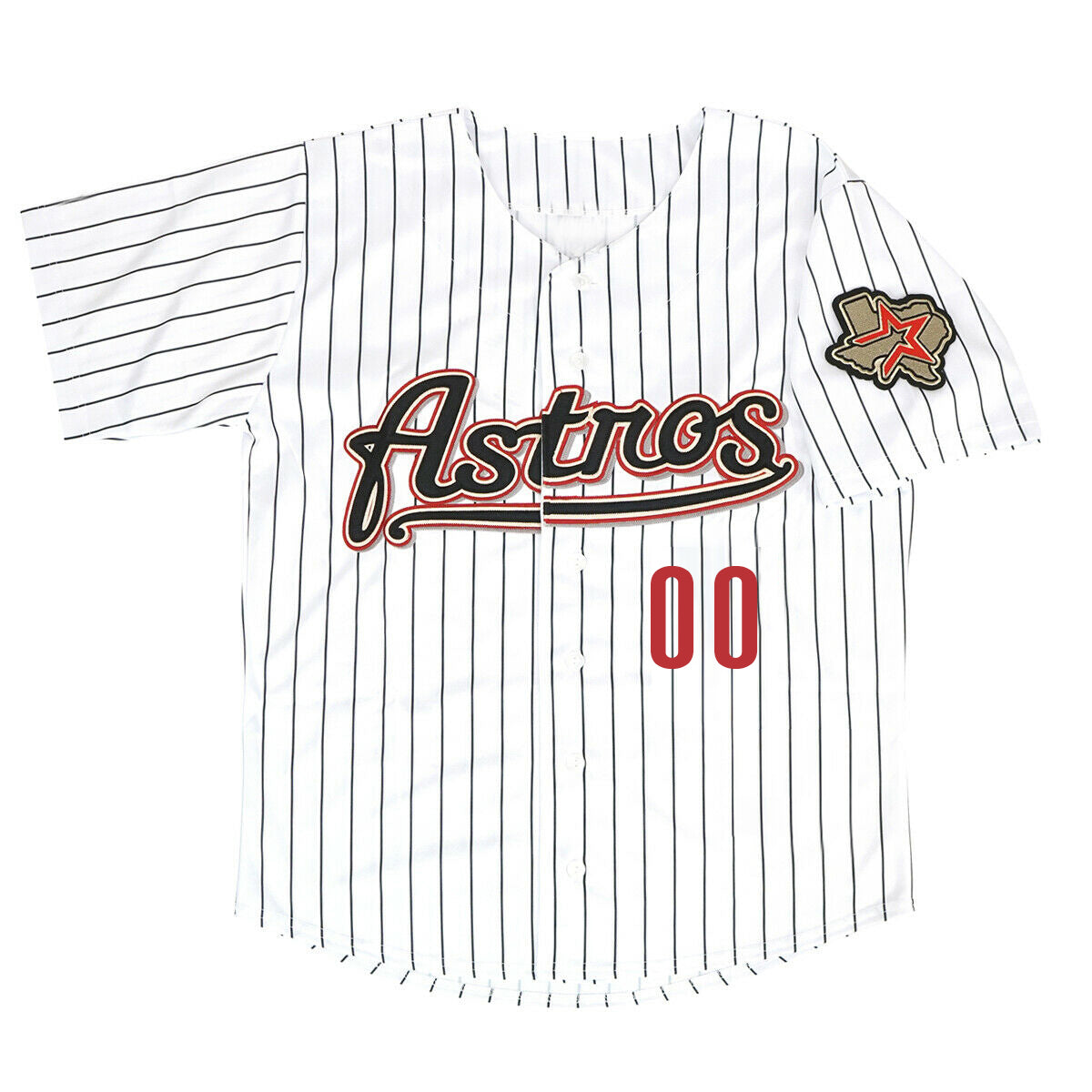 Custom 2012 Houston Astros White Men's Jersey Stitched Black Stripe