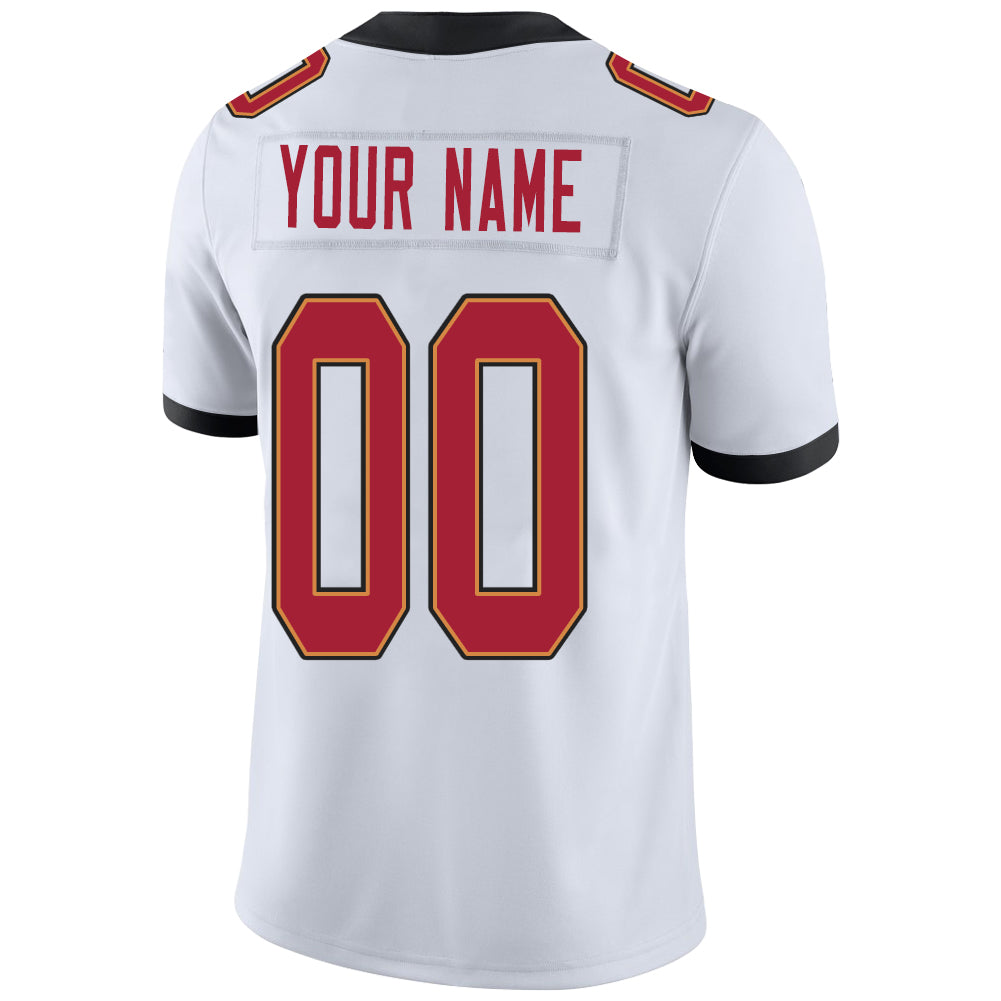 Custom Tampa Bay Buccaneers Stitched American Football Jerseys Personalize Birthday Gifts White Jersey