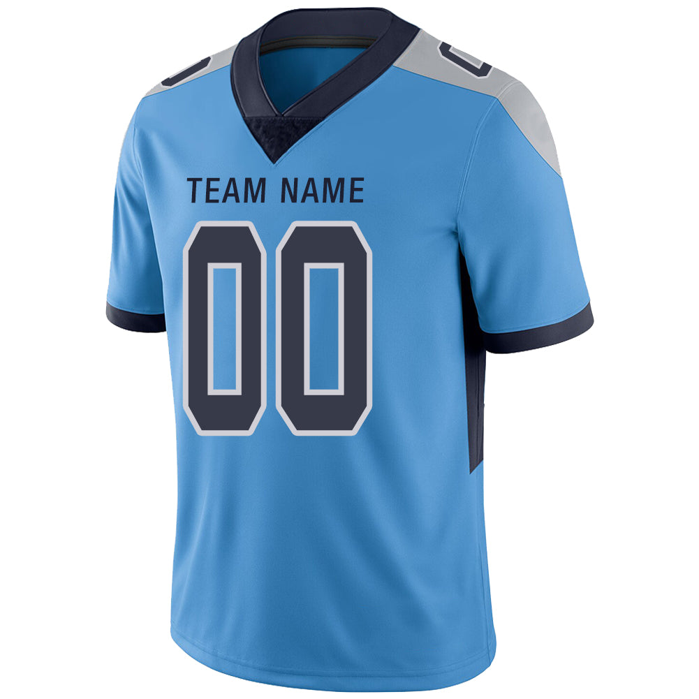 Custom Tennessee Titans Stitched American Football Jerseys Personalize Birthday Gifts Light Blue Jersey