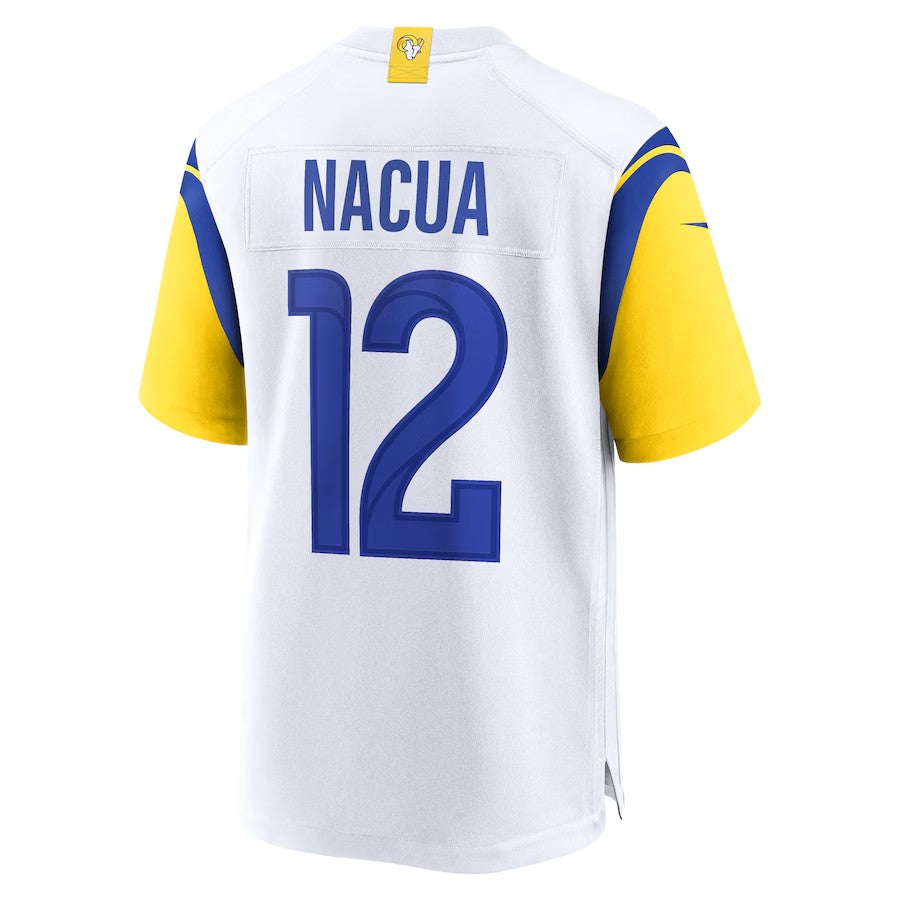 LA.Rams #12 Puka Nacua White Game Stitched American Football Jersey