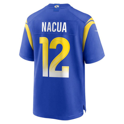 LA.Rams #12 Puka Nacua Royal Game Stitched American Football Jerseys