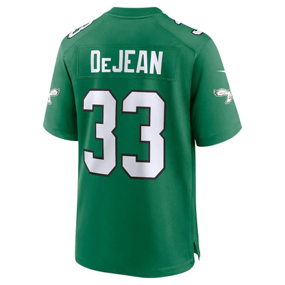 P.Eagles #33 Cooper DeJean LIX 2nd Alternate Game Jersey - Kelly Green Football Jerseys