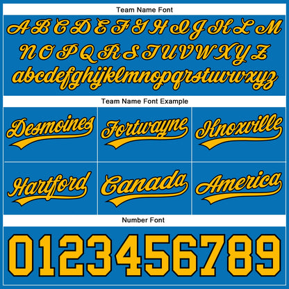 Custom Blue Gold-Black Authentic Throwback Basketball Shorts