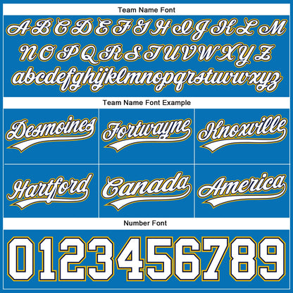 Custom Blue White Navy-Gold Authentic Throwback Basketball Shorts