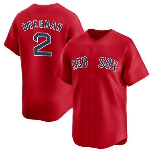 Boston Red Sox #2 Alex Bregman Red 2024 Alternate Limited Stitched Baseball Jersey