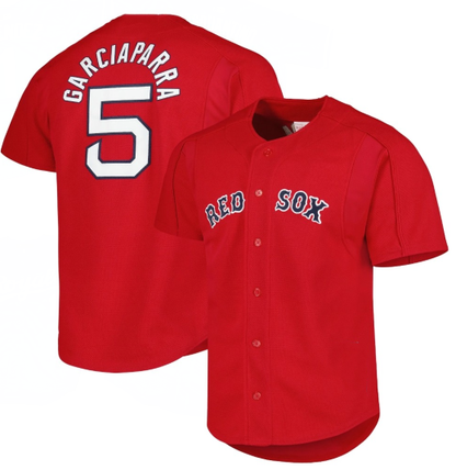 Boston Red Sox #5 Nomar Garciaparra Red Cooperstown Collection Authentic Mitchell & Ness  Stitched Baseball Jersey