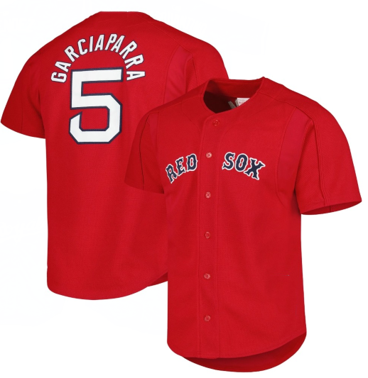 Boston Red Sox #5 Nomar Garciaparra Red Cooperstown Collection Authentic Mitchell & Ness  Stitched Baseball Jersey