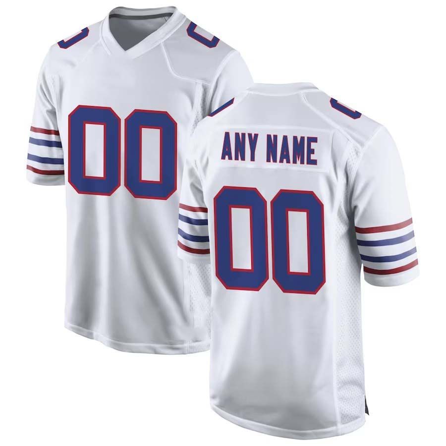 Custom Buffalo Bills 2024 White Game American Stitched Football Jersey