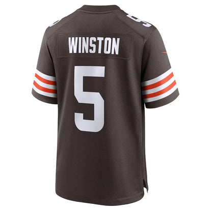 C.Browns #5 Jameis Winston Brown Team Game Stitched American Football Jerseys