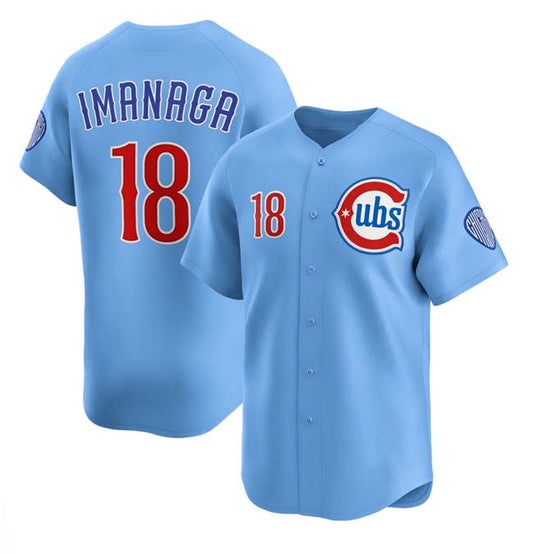 Chicago Cubs #18 Sh¨­ta Imanaga Blue 2024-25 2nd Alternate Limited Stitched Baseball Jersey