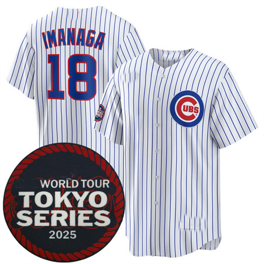 Chicago Cubs #18 Sh¨ta Imanaga White 2025 World Tour Tokyo Series Home Stitched Baseball Jersey