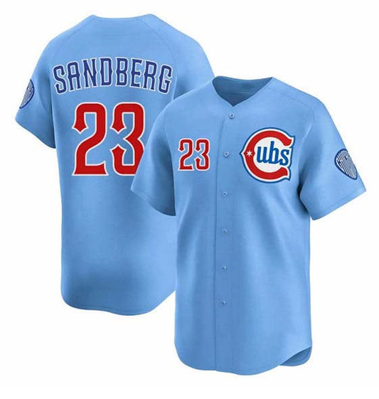 Chicago Cubs #23 Ryne Sandberg Blue 2024-25 2nd Alternate Limited Stitched Baseball Jersey