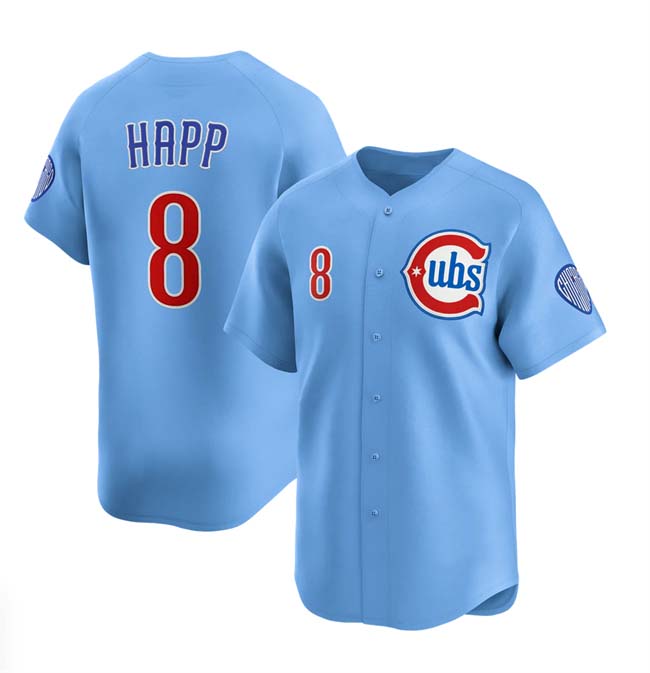 Chicago Cubs #8 Ian Happ Blue 2024-25 2nd Alternate Limited Stitched Baseball Jersey