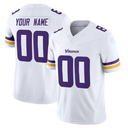 Custom 2024 Minnesota Vikings White Vapor F.U.S.E. Limited Personalised Football All Stitched Jersey