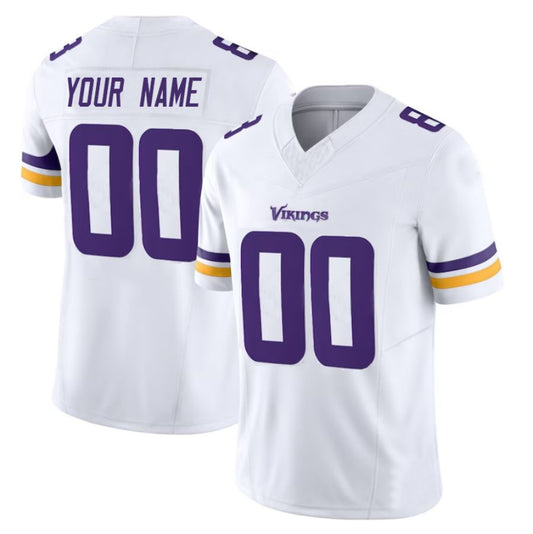 Custom 2024 Minnesota Vikings White Vapor F.U.S.E. Limited Personalised Football All Stitched Jersey