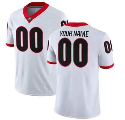 Custom G.Bulldogs White Game Stitched Football College Jersey