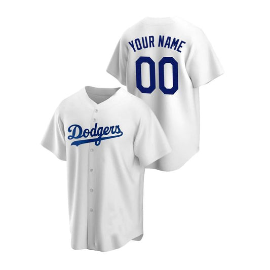 Custom Los Angeles Dodgers White Jerseys Stitched Men Youth And Women For Birthday Gift Baseball Jerseys