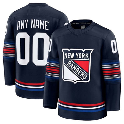 Custom NY.Rangers Fanatics Alternate Premium Jersey - Navy Stitched American Hockey Jerseys