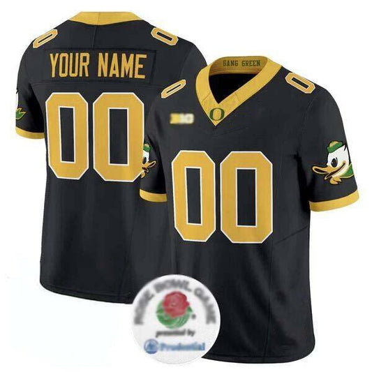 Custom O.Ducks Active Player Black 2024 F.U.S.E. Rose Bowl Vapor Limited Stitched Football American College Jerseys