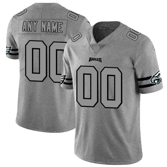 Custom P.Eagles 2019 Gray Gridiron Gray Vapor Untouchable Limited Stitched American Football Jerseys