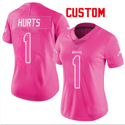 Custom P.Eagles White Green Split Limited Football Stitched Jersey