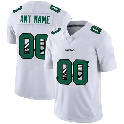Custom P.Eagles White Team Big Logo Vapor Untouchable Limited Football Stitched Jersey