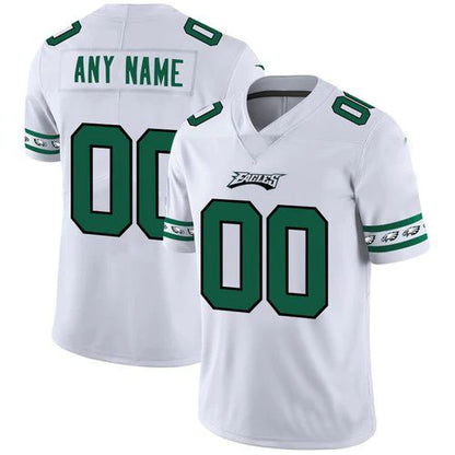 Custom P.Eagles White Team Logo Vapor Limited Football Stitched Jersey