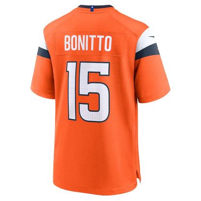 D.Broncos #15 Nik Bonitto Orange Team Game Stitched American Football Jerseys