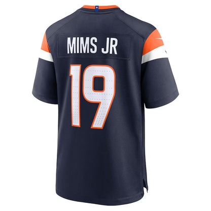 D.Broncos #19 Marvin Mims Jr Navy Alternate Game Stitched American Football Jerseys