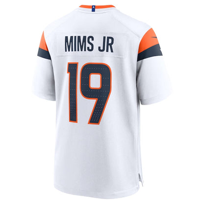 D.Broncos #19 Marvin Mims Jr White Game Stitched American Football Jerseys