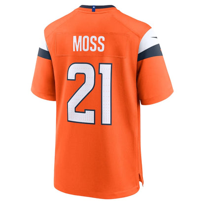 D.Broncos #21 Riley Moss Orange Team Game Stitched American Football Jerseys