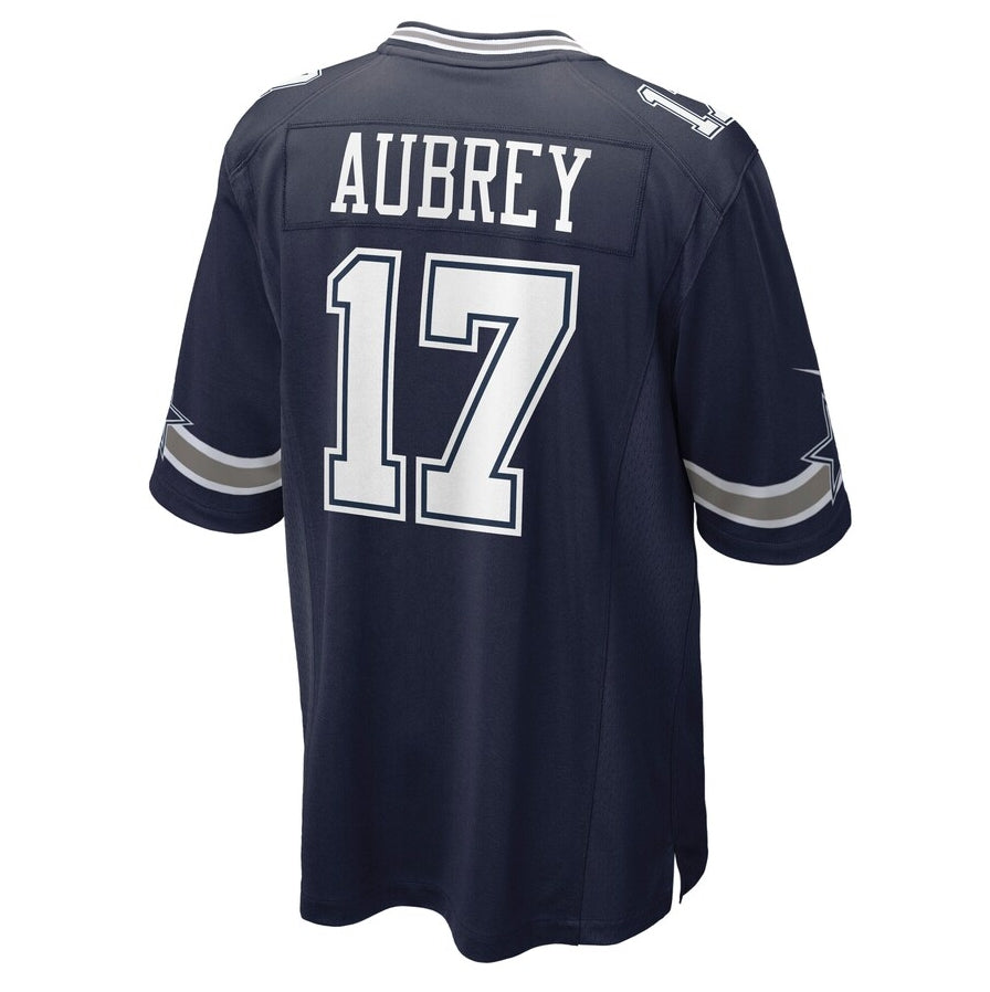 D.Cowboys #17 Brandon Aubrey Navy Team Game American Football Jerseys