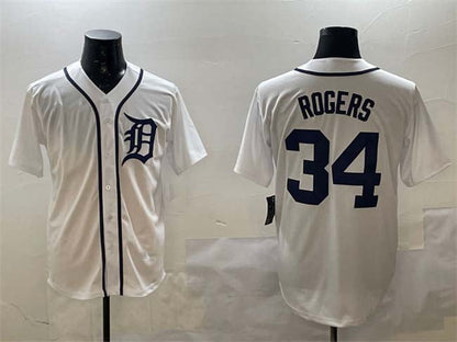 Detroit Tigers #34 Jake Rogers White Cool Base Stitched Baseball Jersey