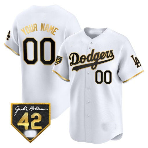 Custom Los Angeles Dodgers 2024 Jackie Robinson Patch Vapor Premier Limited ¨C All Stitched Baseball Jersey
