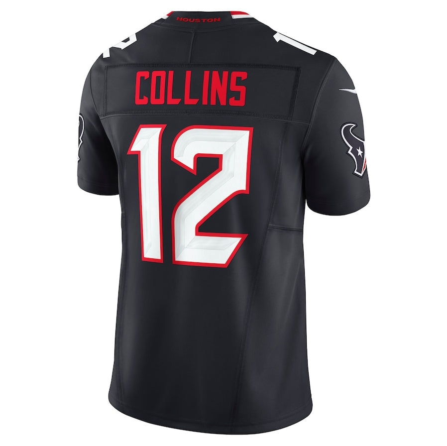 H.Texans #12 Nico Collins Navy Team Vapor F.U.S.E. Limited American Football Jersey