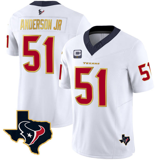 H.Texans #51 Will Anderson Jr. White Vapor Limited Jersey Stitched American Football Jerseys