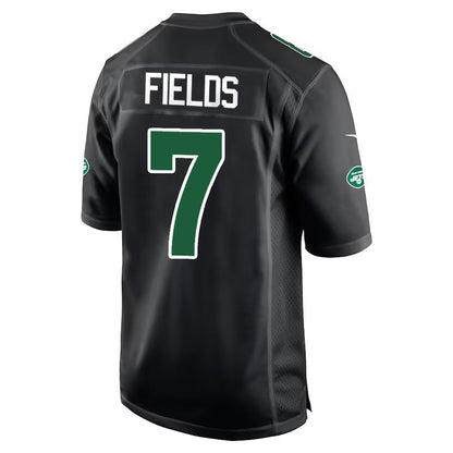 NY.Jets #7 Justin Fields Fashion Black Game Stitched American Football Jerseys
