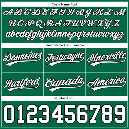 Custom Kelly Green White-Black Authentic Throwback Basketball Shorts