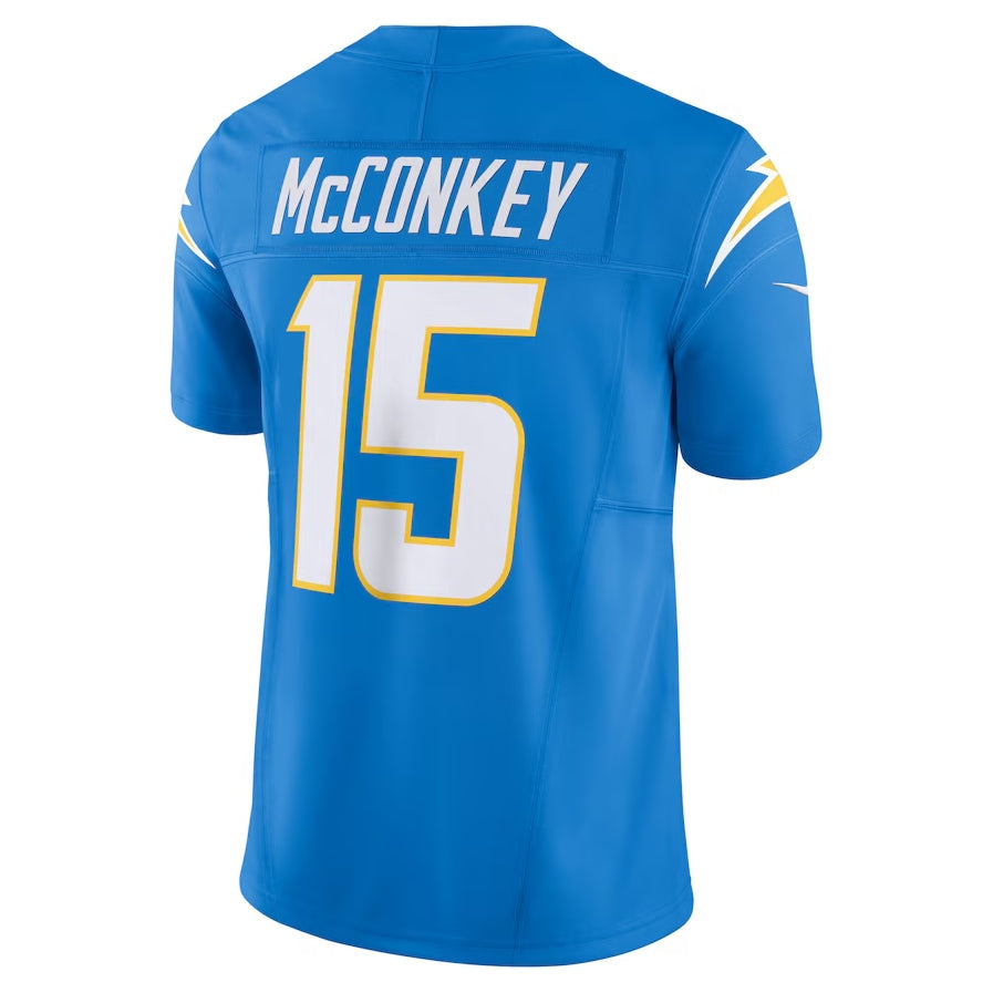 LA.Chargers #15 Ladd McConkey Powder Blue Team Vapor F.U.S.E. Limited Stitched American Football Jerseys