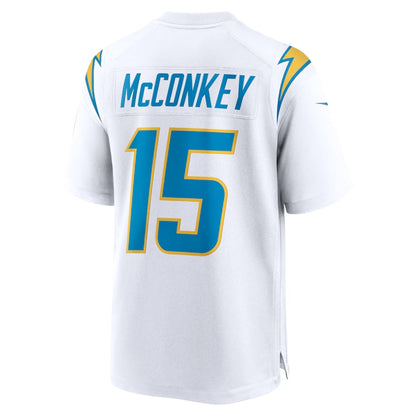 LA.Chargers #15 Ladd McConkey White Game Stitched American Football Jerseys