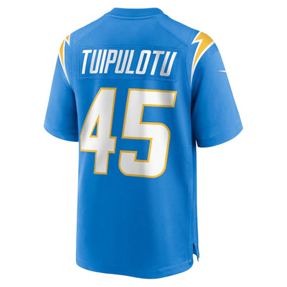 LA.Chargers #45 Tuli Tuipulotu Powder Blue Team Game Stitched American Football Jerseys