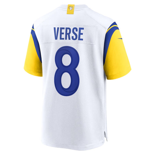 LA.Rams #8 Jared Verse White Game Stitched American Football Jerseys