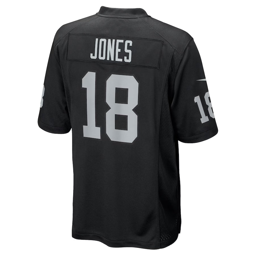 LV.Raiders #18 Jack Jones Black Team Game Stitched American Football Jerseys