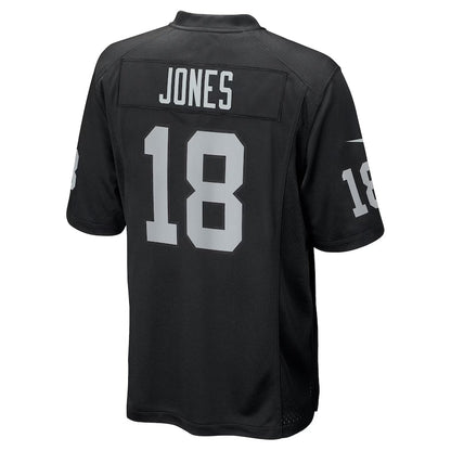 LV.Raiders #18 Jack Jones Black Team Game Stitched American Football Jerseys