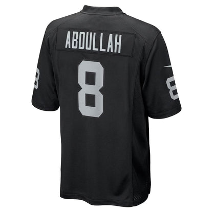 LV.Raiders #8 Ameer Abdullah Black Team Game Stitched American Football Jerseys