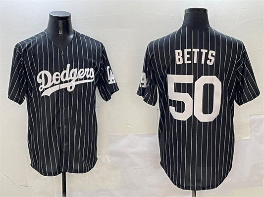 Los Angeles Dodgers #50 Mookie Betts Black Cool Base Stitched Baseball Jersey