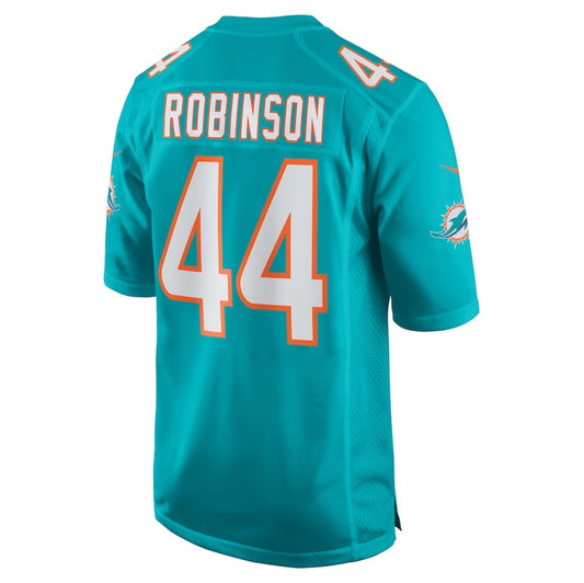 M.Dolphins #44 Chop Robinson Aqua Game Stitched American Football Jerseys