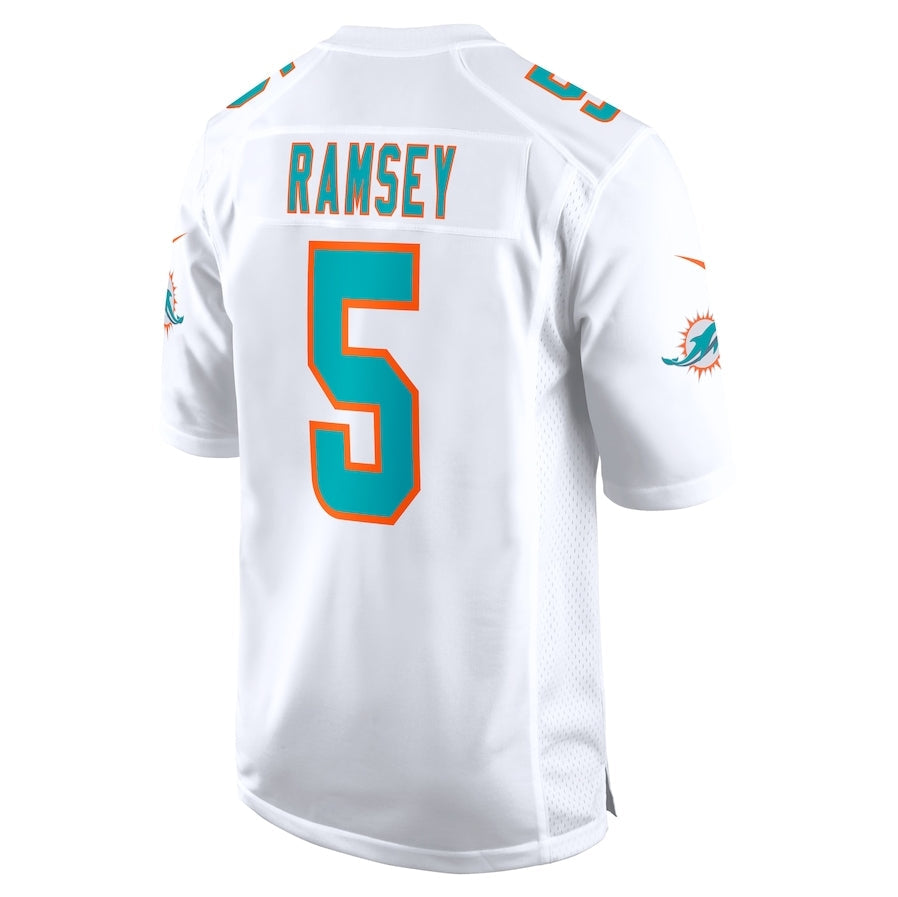 M.Dolphins #5 Jalen Ramsey White Away Game Stitched American Football Jerseys