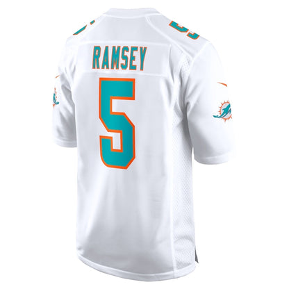 M.Dolphins #5 Jalen Ramsey White Away Game Stitched American Football Jerseys